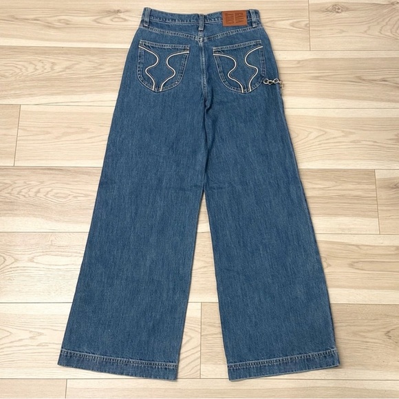 Gap x Cult Gaia High Rise Stride Chain Jeans 29 NWTs - Picture 6 of 11